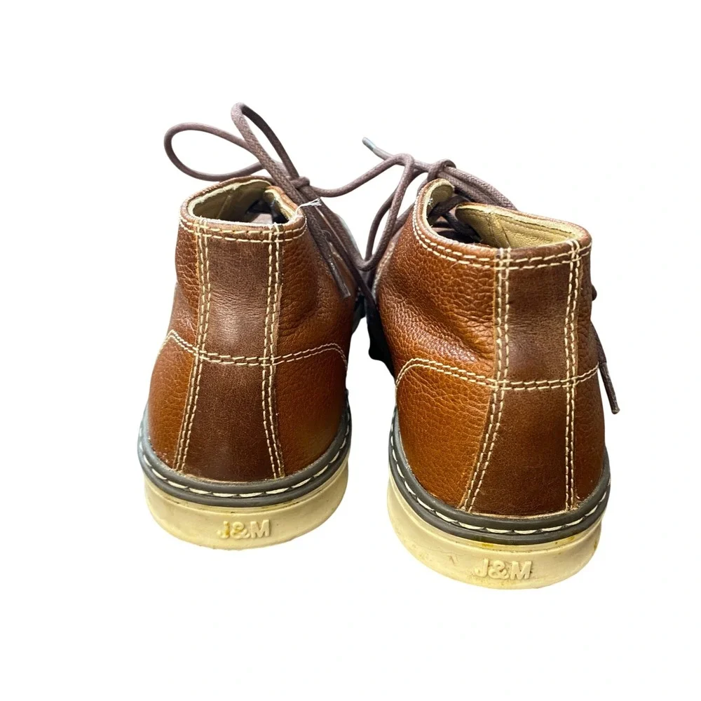 Johnston & Murphy Boys‎ Brown Leather Chukka Desert Boots Size 1 M 28-3852